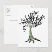 Baum Postkarte (Vorne/Hinten)