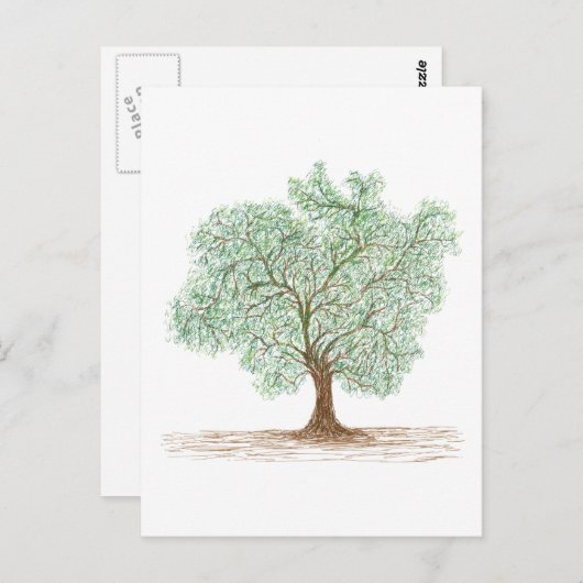 Baum Postkarte (Vorne/Hinten)