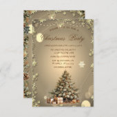 Baum, Presents Pine cones Stars Weihnachten Einladung (Vorne/Hinten)