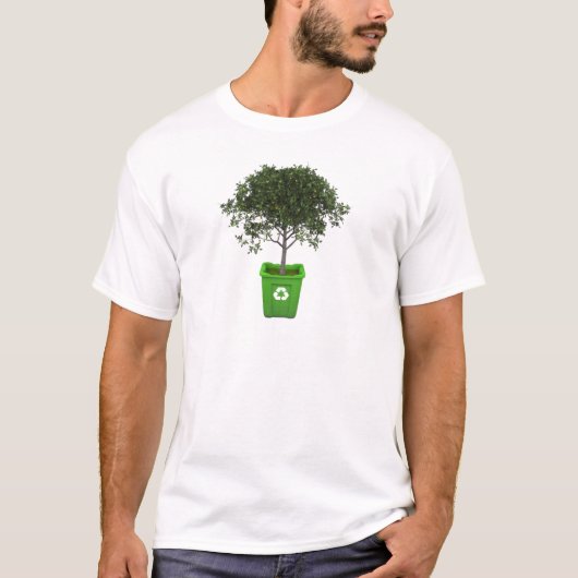 Baum recyceln herein Behälter T-Shirt (Vorderseite)
