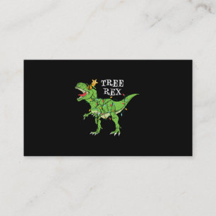 Baum Rex Dinosaur Lustig Süß Weihnachten Schlafanz Visitenkarte