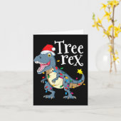Baum Rex Dinosaur Weihnachten  Karte (Gelbe Blume)