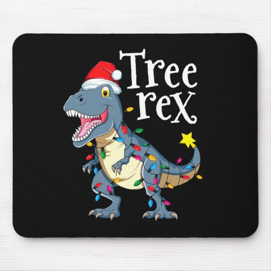 Baum Rex Dinosaurier Weihnachten  Mousepad (Vorne)