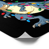 Baum Rex Dinosaurier Weihnachten Poster (Ecke)