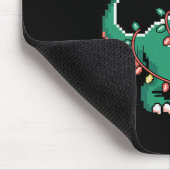 Baum Rex hässlicher Weihnachtspullover Dinosaurier Mousepad (Ecke)
