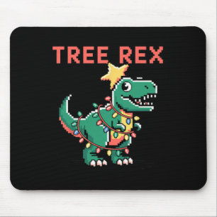Baum Rex hässlicher Weihnachtspullover Dinosaurier Mousepad