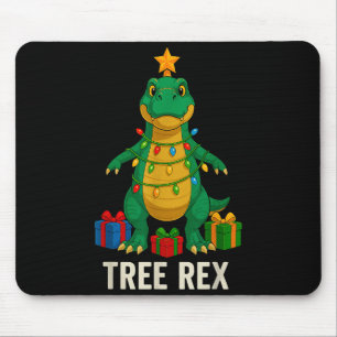 Baum Rex Lustiger Dinosaurier Weihnachten  Mousepad