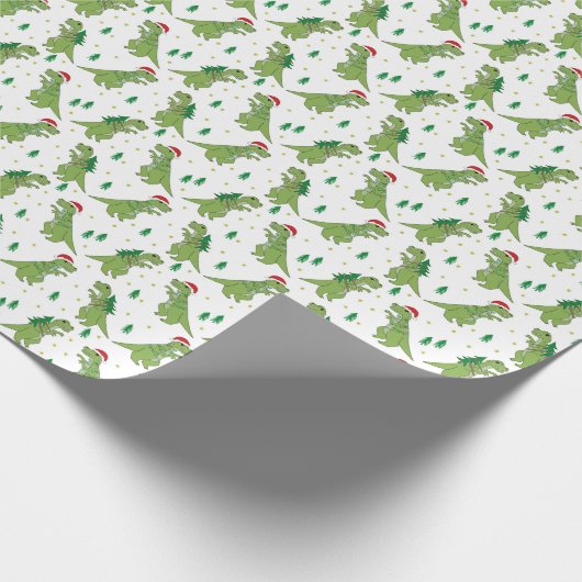 Baum Rex Novelty Dinosaurier Weihnachten Geschenkpapier (Ecke)