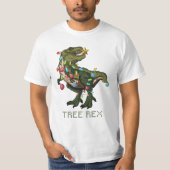 Baum Rex Weihnachtsdinosaurier T-Shirt (Vorderseite)