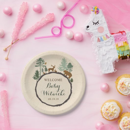 Baum-Ring-WaldBabyparty-Pappteller Pappteller (Party)