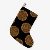 Baum Rings Nahtloses Muster. Baumstamm sägen Kleiner Weihnachtsstrumpf (Vorderansicht (hängend))