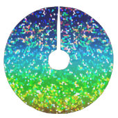 Baum-Rock-Glitzer-Grafik Polyester Weihnachtsbaumdecke (Vorderseite)