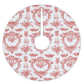 Baum-Rock Marie Toile strawberry2 Polyester Weihnachtsbaumdecke (Vorderseite)