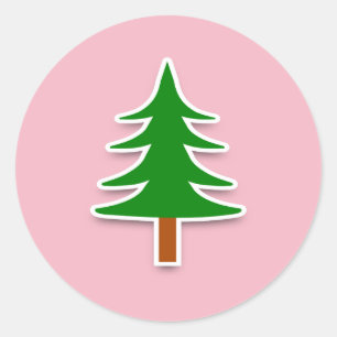 Baum Runder Aufkleber