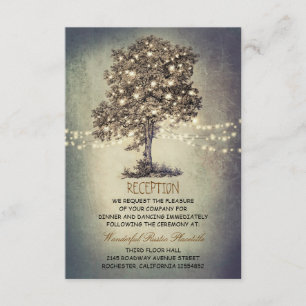 Baum-Rustic-Hochzeitsempfang & Wegbeschreibung Begleitkarte