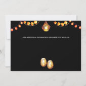 Baum rustikal-orientalische Laterne Save The Date (Rückseite)