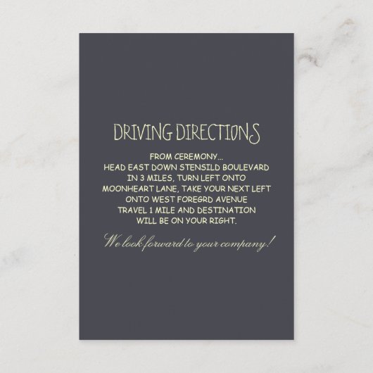 Baum rustikale Hochzeitsempfang & Wegbeschreibung Begleitkarte (Rückseite)