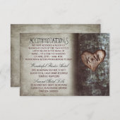 Baum rustikale Hochzeitskarten Begleitkarte (Vorne/Hinten)