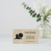 Baum sägt Stumpfschleifen-Entfernen-Visitenkarte Visitenkarte (Stehend Vorderseite)