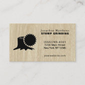 Baum sägt Stumpfschleifen-Entfernen-Visitenkarte Visitenkarte (Vorderseite)