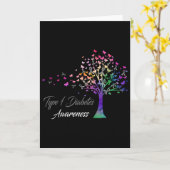 Baum-Schleife Typ-1-Diabetes-Bewusstsein Karte (Gelbe Blume)