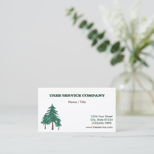 Baum-Service-einseitige Visitenkarte (Stehend Vorderseite)