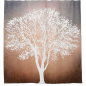 Baum-Silhouette-Design 204 Duschvorhang (Vorderseite)
