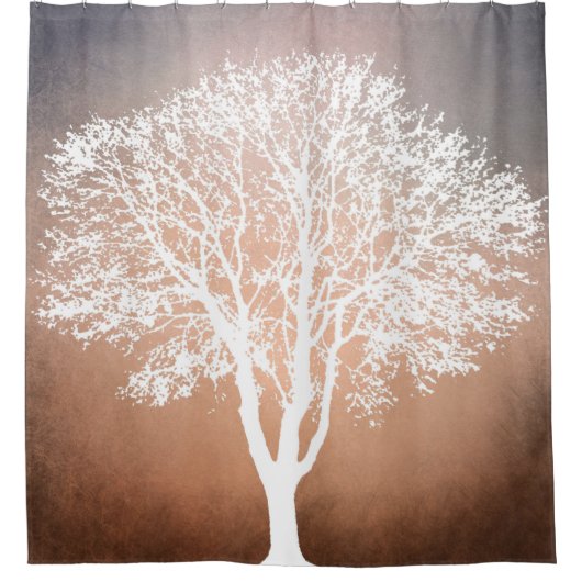 Baum-Silhouette-Design 204 Duschvorhang (Vorderseite)
