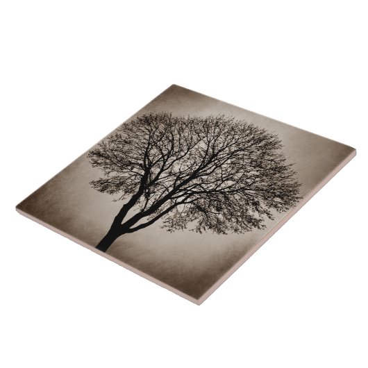 Baum-Silhouette-Design 205 Fliese (Seite)