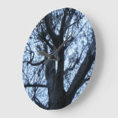 Baum-Silhouette-Fotokopieruhr Große Wanduhr (Winkel)