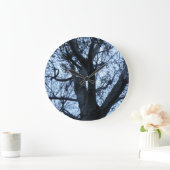 Baum-Silhouette-Fotokopieruhr Große Wanduhr (Zuhause)