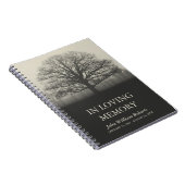 Baum-Silhouette in liebevollem GedächtnisGuestbook Notizblock (Rechte Seite)