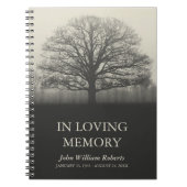 Baum-Silhouette in liebevollem GedächtnisGuestbook Notizblock (Vorderseite)