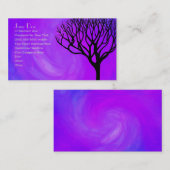 Baum-Silhouette (Nordlichter) Visitenkarte (Vorne/Hinten)