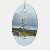 Baum-Skyline-Antrieb Keramik Ornament (Links)
