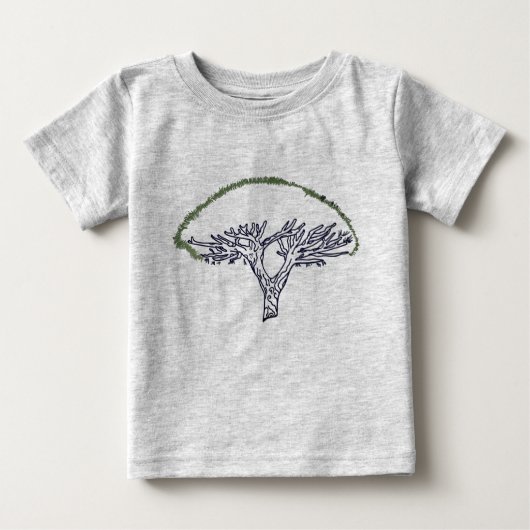 Baum, Socotra-Drachenbaum Zeichnend Bodysuit Baby T-shirt (Vorderseite)