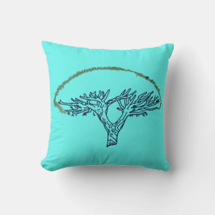 Baum, Socotra-Drachenbaum Zeichnend Kissen