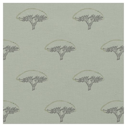 Baum, Socotra Dragon Tree Zeichnend Gewebe Stoff (Nahaufnahme)