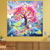 Baum Sonnenaufgang Leinwanddruck (Insitu (Wohnzimmer))