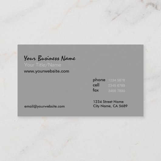 Baum-Sorgfalt-Service/Imitat prägten © Visitenkarte (Rückseite)