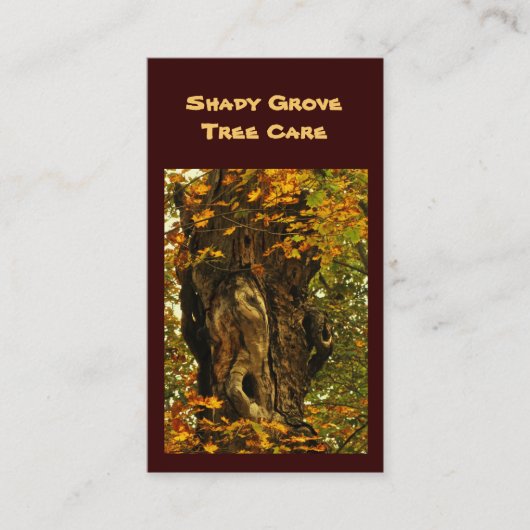 Baum-Sorgfalt Visitenkarte (Vorderseite)