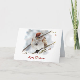 Baum-Spatzen-Weihnachten Feiertagskarte