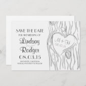 Baum speichern Sie die Datumskarten Save The Date (Vorne/Hinten)