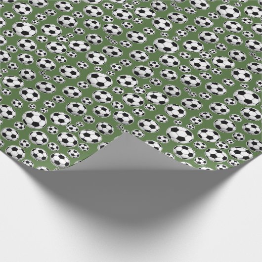Baum-SpitzenFußball-Muster Geschenkpapier (Ecke)