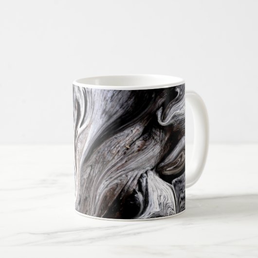 "BAUM-STAMM" 11 Unze. SCHWARZE WECKER-KAFFEE-TASSE Tasse (VorderseiteRechts)