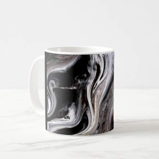 "BAUM-STAMM" 11 Unze. SCHWARZE WECKER-KAFFEE-TASSE Tasse (Vorderseite Links)