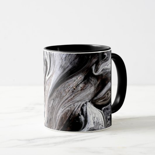 "BAUM-STAMM" 11 Unze. SCHWARZE WECKER-KAFFEE-TASSE Tasse (VorderseiteRechts)