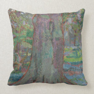 Baum-Stamm, 1916 (Öl auf Leinwand) Kissen