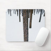 Baum-Stämme im Schnee Mousepad (Mit Mouse)