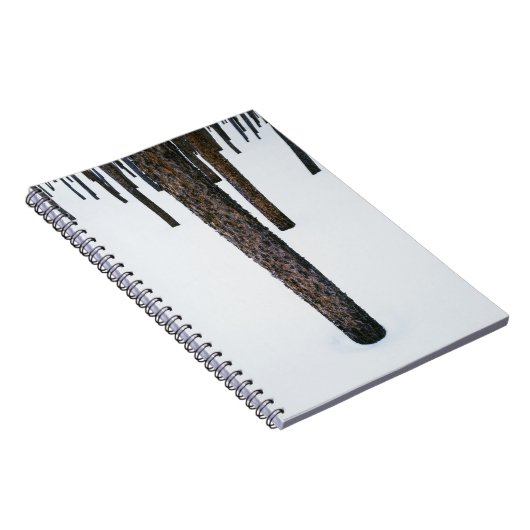 Baum-Stämme im Schnee Notizblock (Rechte Seite)